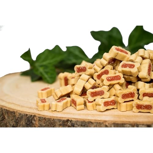 GIOSNAX - Mini-Knochen - hell - Trainingbits, softe Konsistenz, für Hunde, Leckerli, Snack, Belohnung, saftig, kleine Stückchen, für unterwegs, Ergänzungsfuttermittel, 100g von GIOSNAX