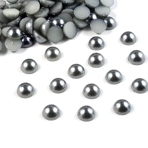 10 mm, 8 mm, 6 mm, 4 mm, Kunstperlen, halbrund, flache Rückseite, Perlen für Bastelarbeiten, Dekoration (Farbe: 10, Größe: 4 mm, 500 Stück) von GIOTEL