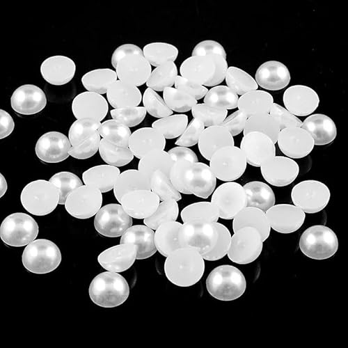 10 mm, 8 mm, 6 mm, 4 mm, Kunstperlen, halbrund, flache Rückseite, Perlen für Bastelarbeiten, Dekoration (Farbe: 13, Größe: 4 mm, 300 Stück) von GIOTEL