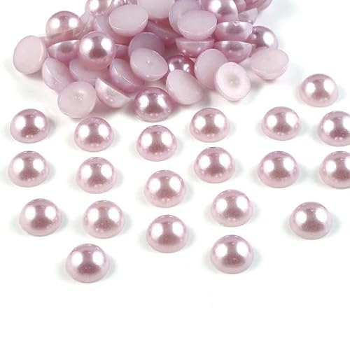10 mm, 8 mm, 6 mm, 4 mm, Kunstperlen, halbrund, flache Rückseite, Perlen für Bastelarbeiten, Dekoration (Farbe: 9, Größe: 10 mm, 50 Stück) von GIOTEL