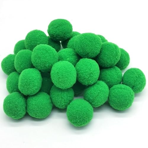 8/10/15/20/25/30MM Pompom Ball for DIY Home Decor Nähzubehör ( Color : 19 green , Size : 25mm 60PCS ) von GIOTEL