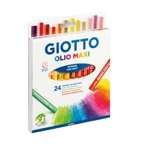 GIOTTO Olio Maxi Ölpastell-Set für Kinder, 24 Farben, große Kinder-Künstlerpastelle, optimal für Zuhause und Schule GIOTTO Olio Maxi Ölpastell-Set für Kinder, 24 Farben, große Kinder-Künstlerpastelle, optimal für Zuhause und Schule von GIOTTO