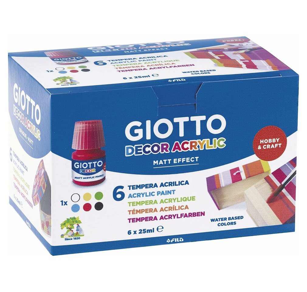 GIOTTO Papierscheren Tempera Decor Bunt (25ml) (6 Stück) von GIOTTO