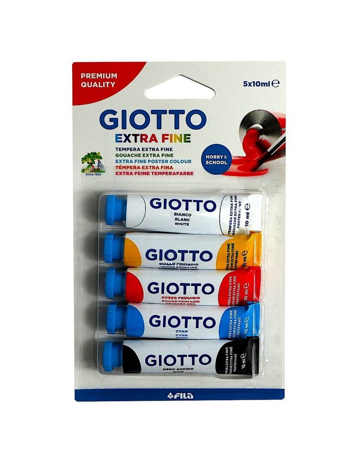 GIOTTO Temperafarbe GIOTTO extrafeine Temperafarbe, 5 x 10 ml von GIOTTO