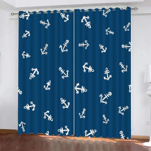 GIOVIA 3D Anker Gardinen Abdunkelnde Ozean Maritim Kindervorhänge Vorhang mit ösen 2er Set Vorhänge Blickdicht Verdunkelungs für Kinderzimmer Schlafzimmer Wohnzimmer B 200 X H 160 cm GIOVIA 3D Anker Gardinen Abdunkelnde Ozean Maritim Kindervorhänge Vorhang mit ösen 2er Set Vorhänge Blickdicht Verdunkelungs für Kinderzimmer Schlafzimmer Wohnzimmer B 200 X H 160 cm von GIOVIA