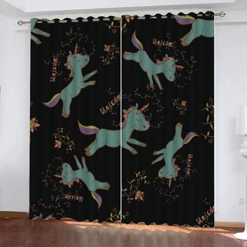 GIOVIA 3D Einhorn Gardinen Abdunkelnde Abstrakt Einhorn Kindervorhänge Vorhang mit ösen 2er Set Vorhänge Blickdicht Verdunkelungs für Kinderzimmer Schlafzimmer Wohnzimmer B 140 X H 160 cm GIOVIA 3D Einhorn Gardinen Abdunkelnde Abstrakt Einhorn Kindervorhänge Vorhang mit ösen 2er Set Vorhänge Blickdicht Verdunkelungs für Kinderzimmer Schlafzimmer Wohnzimmer B 140 X H 160 cm von GIOVIA
