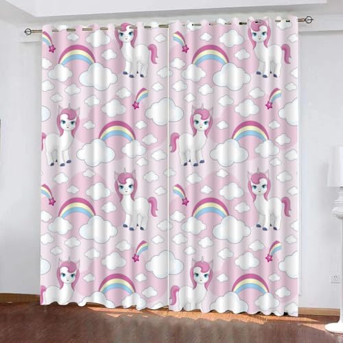 GIOVIA 3D Einhorn Vorhang Abdunkelnde Regenbogen Einhorn Polyester Vorhänge mit ösen 2er Set Gardinen Blickdicht Verdunkelungs Geräuschreduzierung für Schlafzimmer Wohnzimmer B 220 X H 215 cm GIOVIA 3D Einhorn Vorhang Abdunkelnde Regenbogen Einhorn Polyester Vorhänge mit ösen 2er Set Gardinen Blickdicht Verdunkelungs Geräuschreduzierung für Schlafzimmer Wohnzimmer B 220 X H 215 cm von GIOVIA