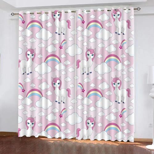 GIOVIA 3D Einhorn Vorhang Abdunkelnde Regenbogen Einhorn Polyester Vorhänge mit ösen 2er Set Gardinen Blickdicht Verdunkelungs Geräuschreduzierung für Schlafzimmer Wohnzimmer B 220 X H 215 cm GIOVIA 3D Einhorn Vorhang Abdunkelnde Regenbogen Einhorn Polyester Vorhänge mit ösen 2er Set Gardinen Blickdicht Verdunkelungs Geräuschreduzierung für Schlafzimmer Wohnzimmer B 220 X H 215 cm von GIOVIA