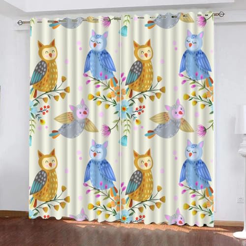 GIOVIA 3D Eule Gardinen Abdunkelnde Cartoon Tiere Kindervorhänge Vorhang mit ösen 2er Set Vorhänge Blickdicht Verdunkelungs für Kinderzimmer Schlafzimmer Wohnzimmer B 140 X H 160 cm GIOVIA 3D Eule Gardinen Abdunkelnde Cartoon Tiere Kindervorhänge Vorhang mit ösen 2er Set Vorhänge Blickdicht Verdunkelungs für Kinderzimmer Schlafzimmer Wohnzimmer B 140 X H 160 cm von GIOVIA