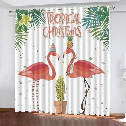 GIOVIA 3D Flamingo Vorhänge Abdunkelnde Tropisch Palmblätter Kindervorhänge Vorhang mit ösen 2er Set Gardinen Blickdicht Verdunkelungs für Kinderzimmer Schlafzimmer Wohnzimmer B 110 X H 95 cm GIOVIA 3D Flamingo Vorhänge Abdunkelnde Tropisch Palmblätter Kindervorhänge Vorhang mit ösen 2er Set Gardinen Blickdicht Verdunkelungs für Kinderzimmer Schlafzimmer Wohnzimmer B 110 X H 95 cm von GIOVIA