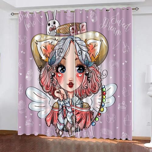 GIOVIA 3D Kawaii Mädchen Gardinen Abdunkelnde Prinzessin Kindervorhänge Vorhang mit ösen 2er Set Vorhänge Blickdicht Verdunkelungs für Kinderzimmer Schlafzimmer Wohnzimmer B 140 X H 160 cm GIOVIA 3D Kawaii Mädchen Gardinen Abdunkelnde Prinzessin Kindervorhänge Vorhang mit ösen 2er Set Vorhänge Blickdicht Verdunkelungs für Kinderzimmer Schlafzimmer Wohnzimmer B 140 X H 160 cm von GIOVIA