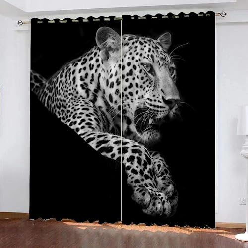 GIOVIA 3D Leopard Vorhänge Abdunkelnde Tier Leopard Kindervorhänge Vorhang mit ösen 2er Set Gardinen Blickdicht Verdunkelungs für Kinderzimmer Schlafzimmer Wohnzimmer B 150 X H 166 cm GIOVIA 3D Leopard Vorhänge Abdunkelnde Tier Leopard Kindervorhänge Vorhang mit ösen 2er Set Gardinen Blickdicht Verdunkelungs für Kinderzimmer Schlafzimmer Wohnzimmer B 150 X H 166 cm von GIOVIA