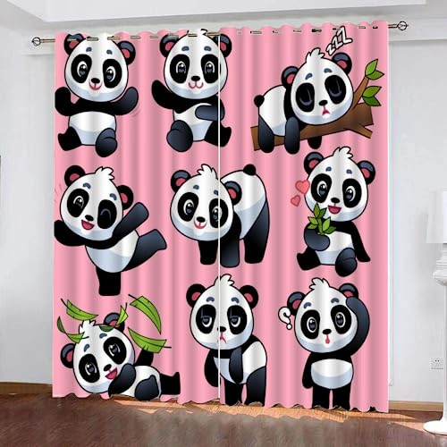 GIOVIA 3D Panda Vorhänge Abdunkelnde Kawaii Panda Kindervorhänge Vorhang mit ösen 2er Set Gardinen Blickdicht Verdunkelungs für Kinderzimmer Schlafzimmer Wohnzimmer B 110 X H 95 cm GIOVIA 3D Panda Vorhänge Abdunkelnde Kawaii Panda Kindervorhänge Vorhang mit ösen 2er Set Gardinen Blickdicht Verdunkelungs für Kinderzimmer Schlafzimmer Wohnzimmer B 110 X H 95 cm von GIOVIA