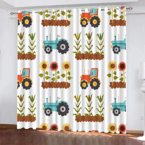 GIOVIA 3D Traktor Vorhänge Abdunkelnde Cartoon Traktor Kindervorhänge Vorhang mit ösen 2er Set Gardinen Blickdicht Verdunkelungs für Kinderzimmer Schlafzimmer Wohnzimmer B 110 X H 95 cm GIOVIA 3D Traktor Vorhänge Abdunkelnde Cartoon Traktor Kindervorhänge Vorhang mit ösen 2er Set Gardinen Blickdicht Verdunkelungs für Kinderzimmer Schlafzimmer Wohnzimmer B 110 X H 95 cm von GIOVIA