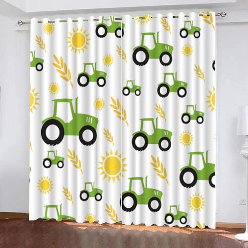 GIOVIA 3D Traktor Vorhang Abdunkelnde Cartoon Traktor Polyester Vorhänge mit ösen 2er Set Gardinen Blickdicht Verdunkelungs Geräuschreduzierung für Schlafzimmer Wohnzimmer B 220 X H 215 cm GIOVIA 3D Traktor Vorhang Abdunkelnde Cartoon Traktor Polyester Vorhänge mit ösen 2er Set Gardinen Blickdicht Verdunkelungs Geräuschreduzierung für Schlafzimmer Wohnzimmer B 220 X H 215 cm von GIOVIA