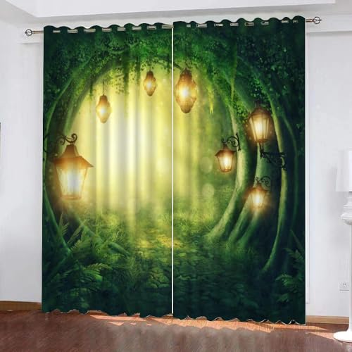 GIOVIA 3D Wald Vorhang Abdunkelnde Natur Wald Polyester Vorhänge mit ösen 2er Set Gardinen Blickdicht Verdunkelungs Geräuschreduzierung für Schlafzimmer Wohnzimmer B 220 X H 215 cm GIOVIA 3D Wald Vorhang Abdunkelnde Natur Wald Polyester Vorhänge mit ösen 2er Set Gardinen Blickdicht Verdunkelungs Geräuschreduzierung für Schlafzimmer Wohnzimmer B 220 X H 215 cm von GIOVIA