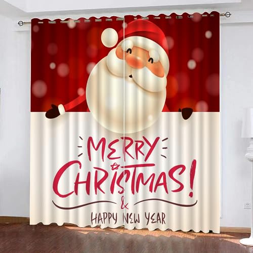GIOVIA 3D Weihnachten Gardinen Abdunkelnde Weihnachtsmann Kindervorhänge Vorhang mit ösen 2er Set Vorhänge Blickdicht Verdunkelungs für Kinderzimmer Schlafzimmer Wohnzimmer B 140 X H 160 cm GIOVIA 3D Weihnachten Gardinen Abdunkelnde Weihnachtsmann Kindervorhänge Vorhang mit ösen 2er Set Vorhänge Blickdicht Verdunkelungs für Kinderzimmer Schlafzimmer Wohnzimmer B 140 X H 160 cm von GIOVIA