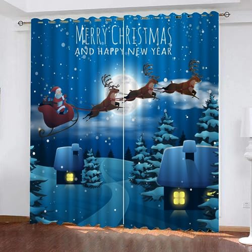 GIOVIA 3D Weihnachten Vorhänge Abdunkelnde Weihnachtsmann Kindervorhänge Vorhang mit ösen 2er Set Gardinen Blickdicht Verdunkelungs für Kinderzimmer Schlafzimmer Wohnzimmer B 150 X H 166 cm GIOVIA 3D Weihnachten Vorhänge Abdunkelnde Weihnachtsmann Kindervorhänge Vorhang mit ösen 2er Set Gardinen Blickdicht Verdunkelungs für Kinderzimmer Schlafzimmer Wohnzimmer B 150 X H 166 cm von GIOVIA