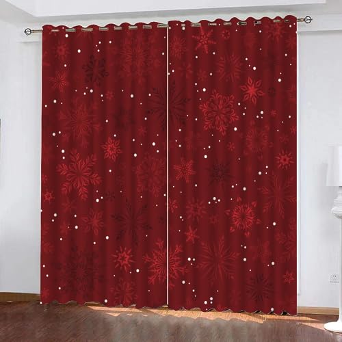 GIOVIA 3D Weihnachten Vorhang Abdunkelnde Schneeflocke Polyester Vorhänge mit ösen 2er Set Gardinen Blickdicht Verdunkelungs Geräuschreduzierung für Schlafzimmer Wohnzimmer B 234 X H 137 cm GIOVIA 3D Weihnachten Vorhang Abdunkelnde Schneeflocke Polyester Vorhänge mit ösen 2er Set Gardinen Blickdicht Verdunkelungs Geräuschreduzierung für Schlafzimmer Wohnzimmer B 234 X H 137 cm von GIOVIA