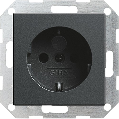 GIRA 045328 SCHUKO-Steckdose mit erh. Berührungsschutz System 55 anthrazit von GIRA