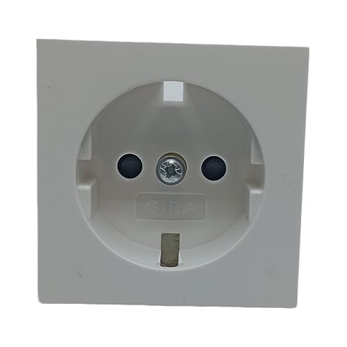 GIRA 492003 Abdeckung Schuko Steckdose System 55 reinweiß von GIRA