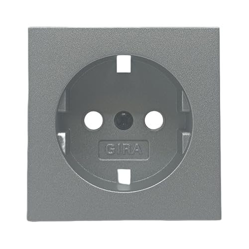 GIRA 492026 Abdeckung für Schuko Steckdose alu von GIRA