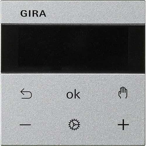 GIRA 539326 System 3000 Raumtemperaturregler Display, System 55, Farbe Alu von GIRA