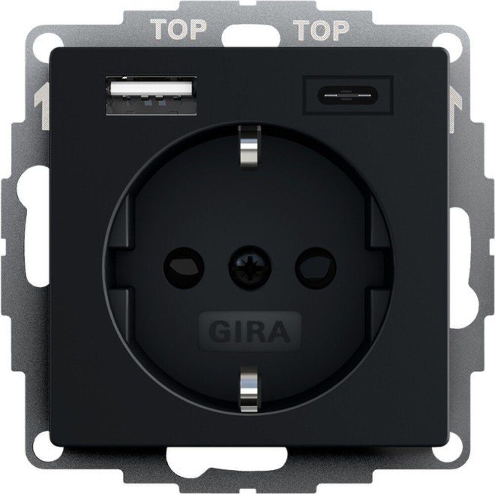 GIRA Klemmen Gira Steckdose+USB 2459005 von GIRA
