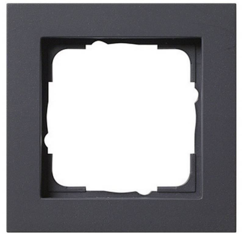 GIRA Lichtschalter GIRA 1fach Rahmen E2, Standard 55, System 55 Anthrazit 0211 23 1 St. von GIRA