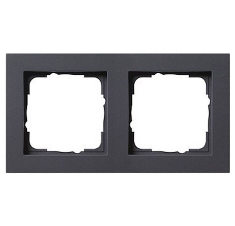 GIRA Lichtschalter GIRA 2fach Rahmen E2, Standard 55 Anthrazit 0212 23 1 St. von GIRA
