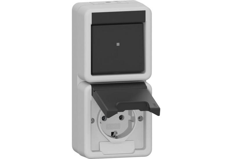 GIRA Aufputz-Steckdose GIRA Feuchtraum-Kombination 417630, senkrecht GIRA Aufputz-Steckdose GIRA Feuchtraum-Kombination 417630, senkrecht von GIRA