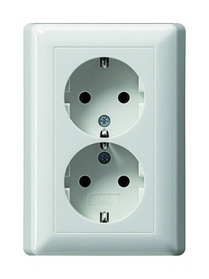 GIRA Unterputz-Steckdose, 2fach reinweiß glänzend Unterputz horizontal/vertikal IP20 Vollplatte GIRA Unterputz-Steckdose, 2fach reinweiß glänzend Unterputz horizontal/vertikal IP20 Vollplatte von GIRA