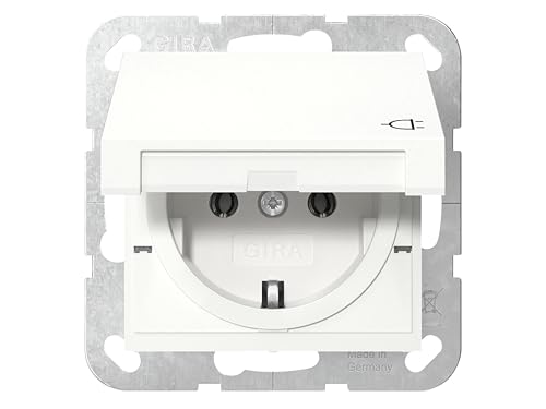 Gira 445403 SCHUKO-Steckdose mit Klappdeckel System 55 Reinweiß glänzend Gira 445403 SCHUKO-Steckdose mit Klappdeckel System 55 Reinweiß glänzend von GIRA