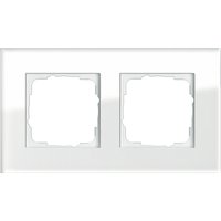 Gira Abdeckrahmen 2f. weissglas Esprit 021212 von GIRA
