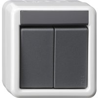 Gira KNX Taster BA 2fach grau AP 1Punkt 516130 von GIRA