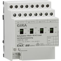Gira Schaltaktor 4fach REG KNX/EIB 16A C-Last 104500 von GIRA