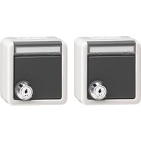 Gira Set 2x SCHUKO KD Schloss gleich + BSF WG AP 456030 Gira Set 2x SCHUKO KD Schloss gleich + BSF WG AP 456030 von GIRA