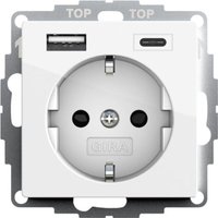Gira - Steckdose 1-fach reinweiß glänzend 1USB-A 1USB-C System 55 245903 up mit bs Schutzkontakt Gira - Steckdose 1-fach reinweiß glänzend 1USB-A 1USB-C System 55 245903 up mit bs Schutzkontakt von GIRA