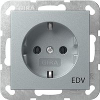 Gira Steckdose Aufdruck EDV Alu 445826 von GIRA