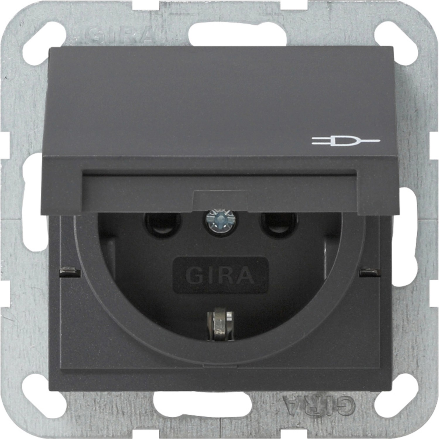 Gira Steckdoseneinsatz mit Deckel und Berührungsschutz System 55 Anthrazit Gira Steckdoseneinsatz mit Deckel und Berührungsschutz System 55 Anthrazit von GIRA