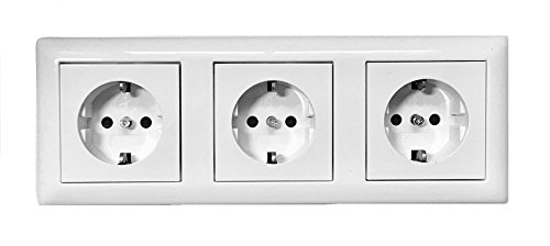 Gira System/Standard 55 Set: 3x Steckdose 045303 und 1x Rahmen 021303 erhöhter Berührungsschutz Gira System/Standard 55 Set: 3x Steckdose 045303 und 1x Rahmen 021303 erhöhter Berührungsschutz von GIRA