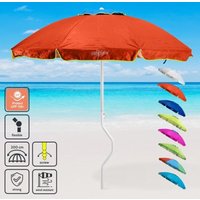 Sonnenschirm 200 cm mit UV-Schutz für Strand oder Angeln GiraFacile Ermes - Orange von GIRAFACILE