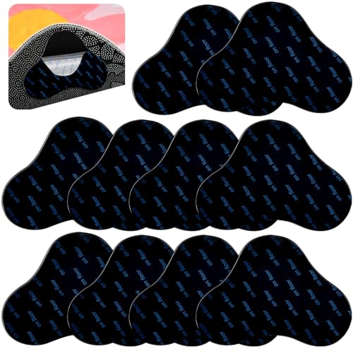 GIRAFEDA 10 Stück Teppich Rutschmatte Selbstklebend Antirutschmatte Teppich Klebepads Waschbar Teppichunterlage Wiederverwendbar Anti Rutsch Pad für Teppich Holzböden Matten(Schwarz) von GIRAFEDA