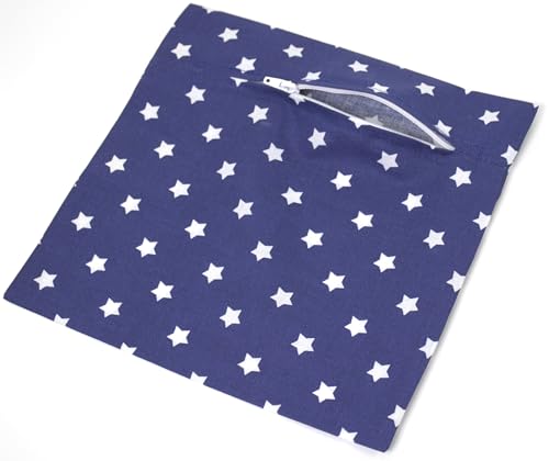 GIRAFFENLAND Kissenbezug 20x20cm mit Reißverschluss Sterne-blau von GIRAFFENLAND
