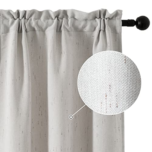 GIRASOLE HOME® Paar Verdunkelungsvorhänge halb, flammhemmend, ideal für Küche, Restaurant, Hotel, Muster, feuerhemmender Stoff, zertifiziert für 2 Paneele (70 x 235 cm, hell) von GIRASOLE HOME