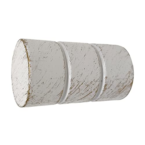 GIRASOLE HOME® Endstück für Gardinenstange mit einem Durchmesser von 18-20 mm, 2 Stück aus Aluminium (Weiß und Gold) von GIRASOLE HOME