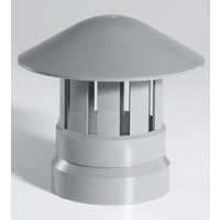GIRPI Belüftungskappe aus grauem PVC, Innengewinde, Durchmesser 100 mm Girpi von GIRPI