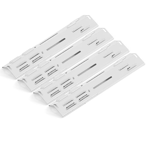 GIRXZYBX Universal Brennerabdeckung Heizplatte 29 bis 43cm für die meisten Gasgrill,Charbroil, Landmann, Enders, Taino, Barbecook, Proficook, Edelstahl Flammenverteiler Flavorizer Bars von GIRXZYBX
