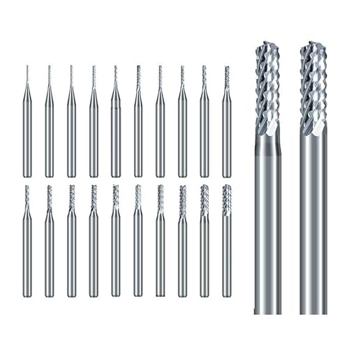 GISTEQ 1pc CNC Router Bit 1/8 Shank PCB Milling Cutter Carbide End Mill for Woodworking Diameter 0.5-3.175mm(0.6mm) von GISTEQ