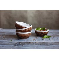 Unglasierte Steinzeugschale, Rustikale Salatschüssel, Handgemachte Servierkeramik, Braune Küchenschale, Keramikschale, Porridgeschale von GISceramics